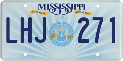 MS license plate LHJ271