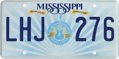 MS license plate LHJ276