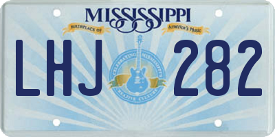 MS license plate LHJ282