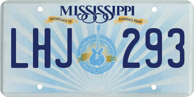 MS license plate LHJ293