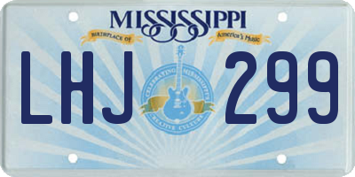 MS license plate LHJ299