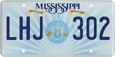 MS license plate LHJ302