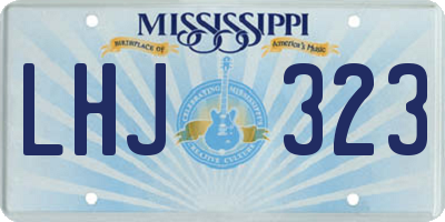 MS license plate LHJ323