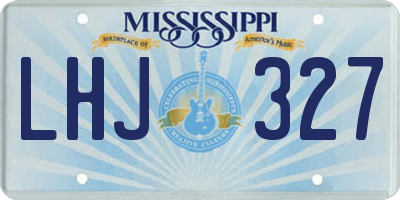 MS license plate LHJ327