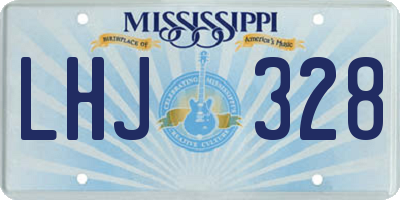 MS license plate LHJ328