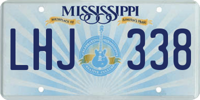 MS license plate LHJ338