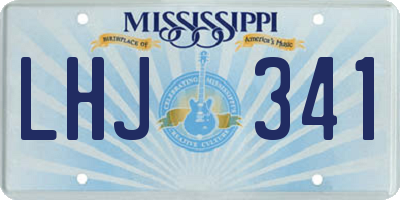 MS license plate LHJ341
