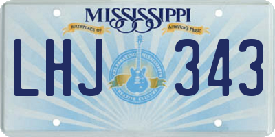 MS license plate LHJ343