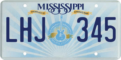 MS license plate LHJ345