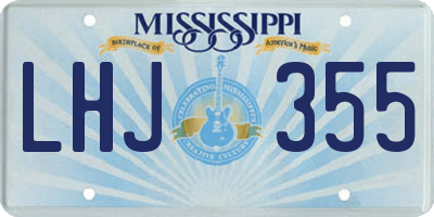 MS license plate LHJ355