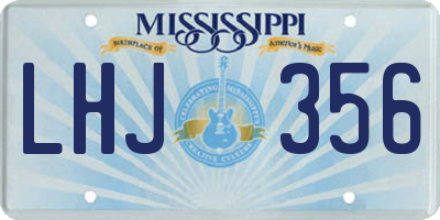 MS license plate LHJ356