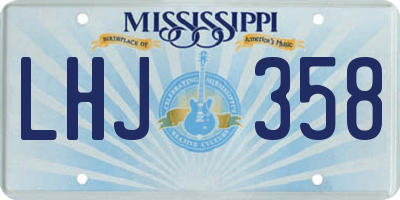 MS license plate LHJ358