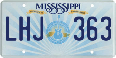 MS license plate LHJ363