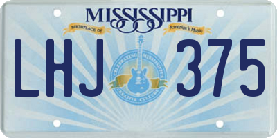 MS license plate LHJ375