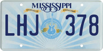 MS license plate LHJ378