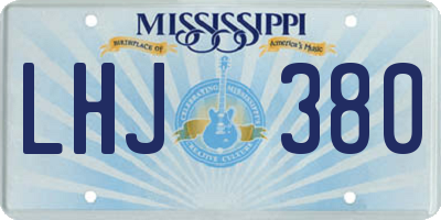 MS license plate LHJ380