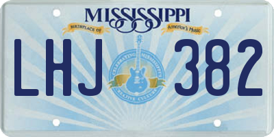 MS license plate LHJ382