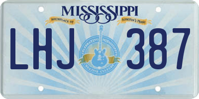 MS license plate LHJ387