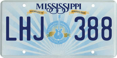 MS license plate LHJ388