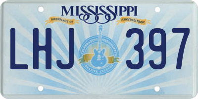 MS license plate LHJ397