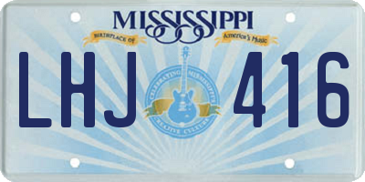 MS license plate LHJ416