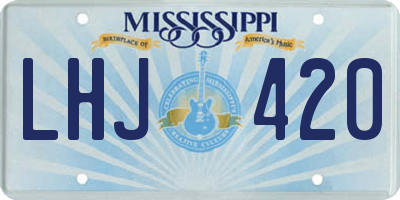 MS license plate LHJ420