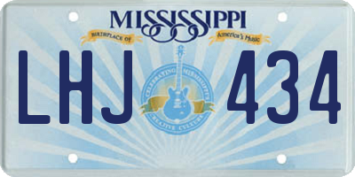 MS license plate LHJ434
