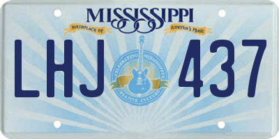 MS license plate LHJ437