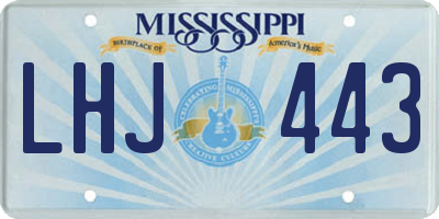 MS license plate LHJ443