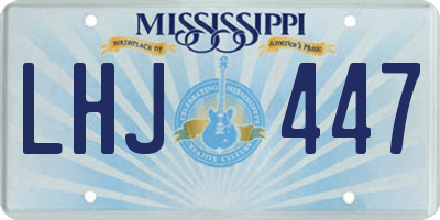 MS license plate LHJ447