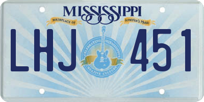 MS license plate LHJ451