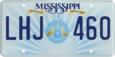 MS license plate LHJ460