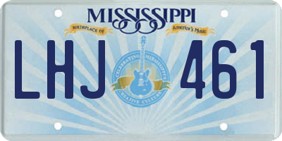 MS license plate LHJ461