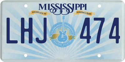 MS license plate LHJ474