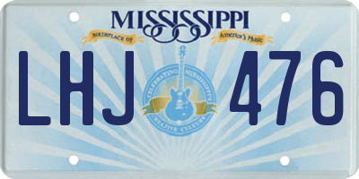 MS license plate LHJ476