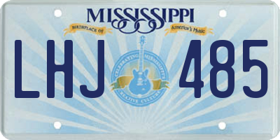 MS license plate LHJ485