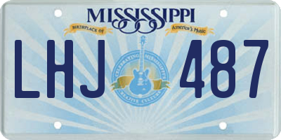 MS license plate LHJ487