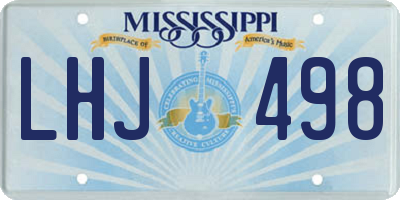 MS license plate LHJ498