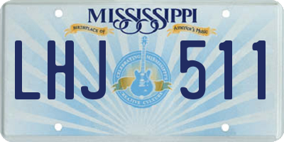 MS license plate LHJ511