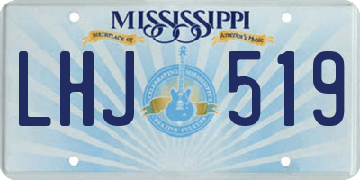 MS license plate LHJ519