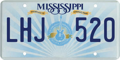 MS license plate LHJ520