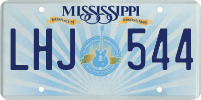 MS license plate LHJ544