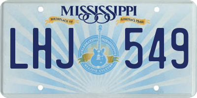 MS license plate LHJ549