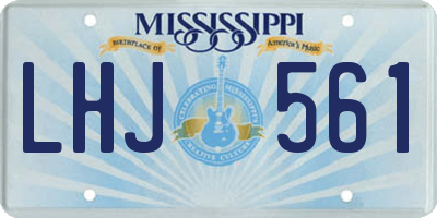 MS license plate LHJ561