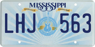 MS license plate LHJ563