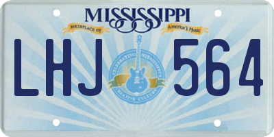 MS license plate LHJ564