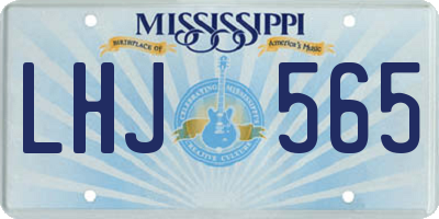 MS license plate LHJ565