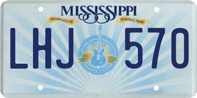 MS license plate LHJ570