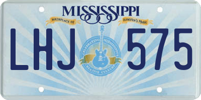 MS license plate LHJ575