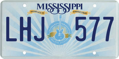 MS license plate LHJ577